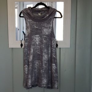 Cowl neck sweater dress